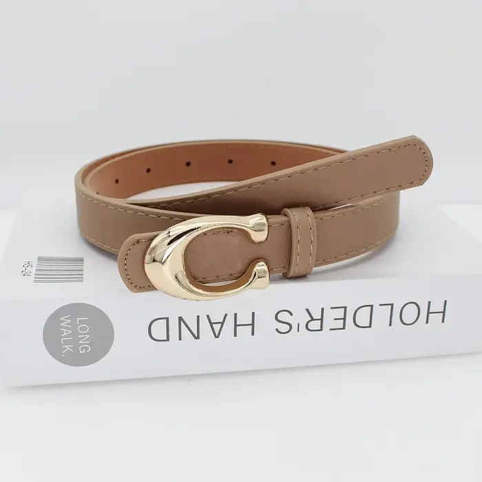 Ceinture en cuir PU pour femme, accessoire de mode décontracté et simple, ceinture polyvalente tenda