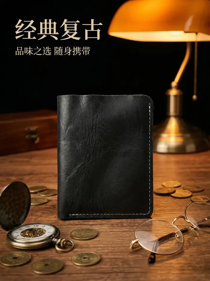Portefeuille porte-cartes en cuir véritable EDC 2026