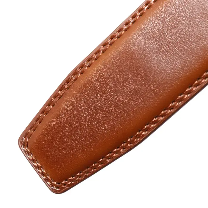 Ceinture en cuir véritable de vache sans boucle