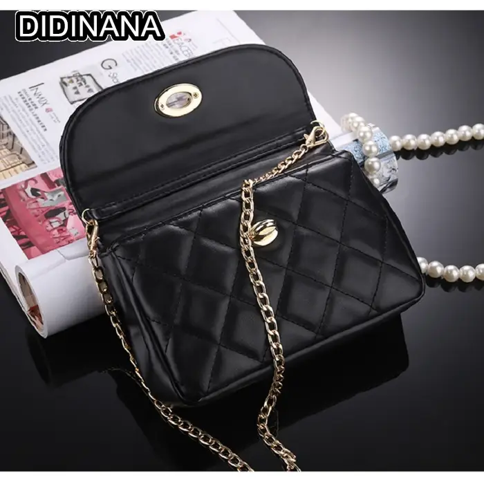 Mode femme taille ceinture sac en cuir PU chaîne en métal