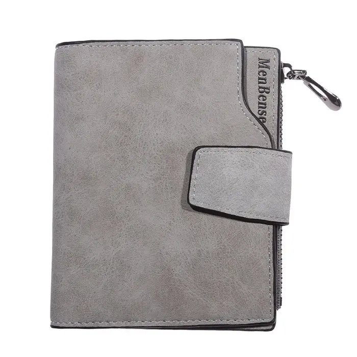 Portefeuille long en cuir brossé pour femme
