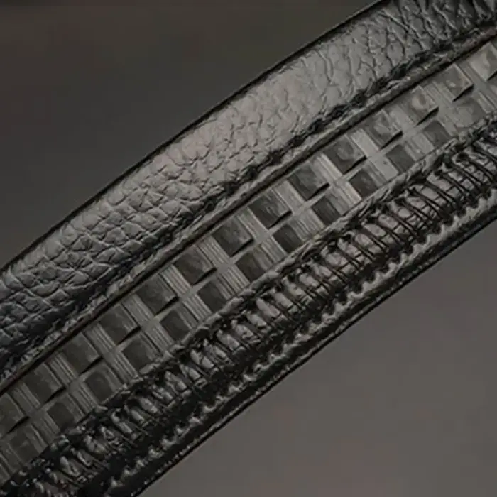Ceinture en cuir avec décoration en biscuits pour homme