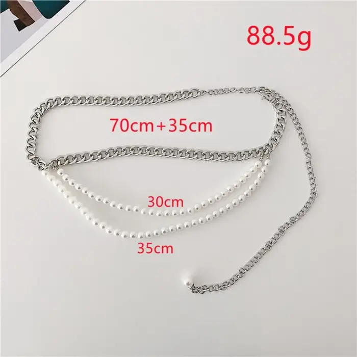 Ceinture de perles multicouche élégante