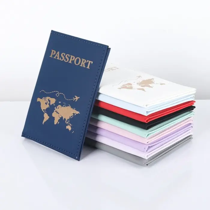 Porte-passeport en cuir pour femmes et hommes