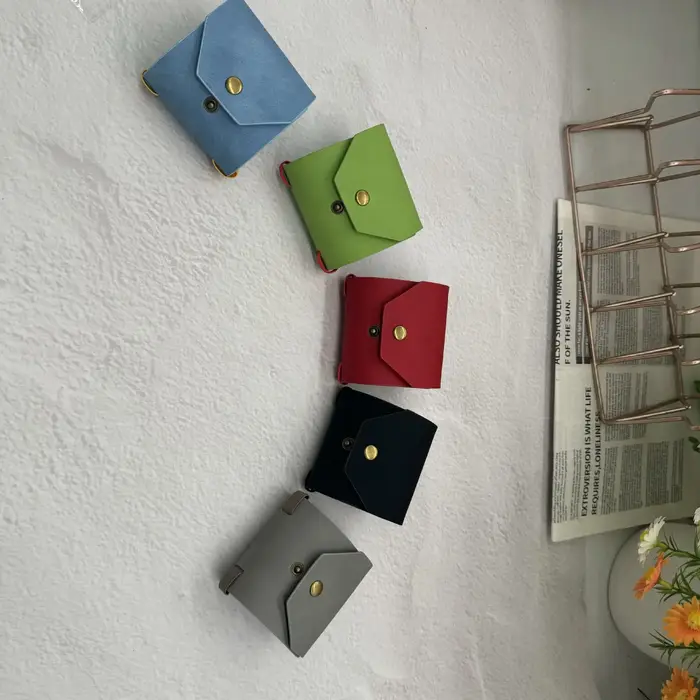 Porte-monnaie à accès rapide — Portefeuille en cuir PU / Porte-billets — Clip organisateur