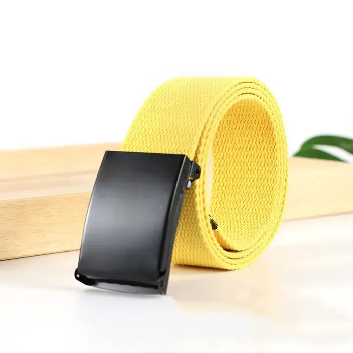 Ceinture unisexe FjEnvironCanvas avec structure en métal, jeans pour hommes et femmes, couleurs Cand