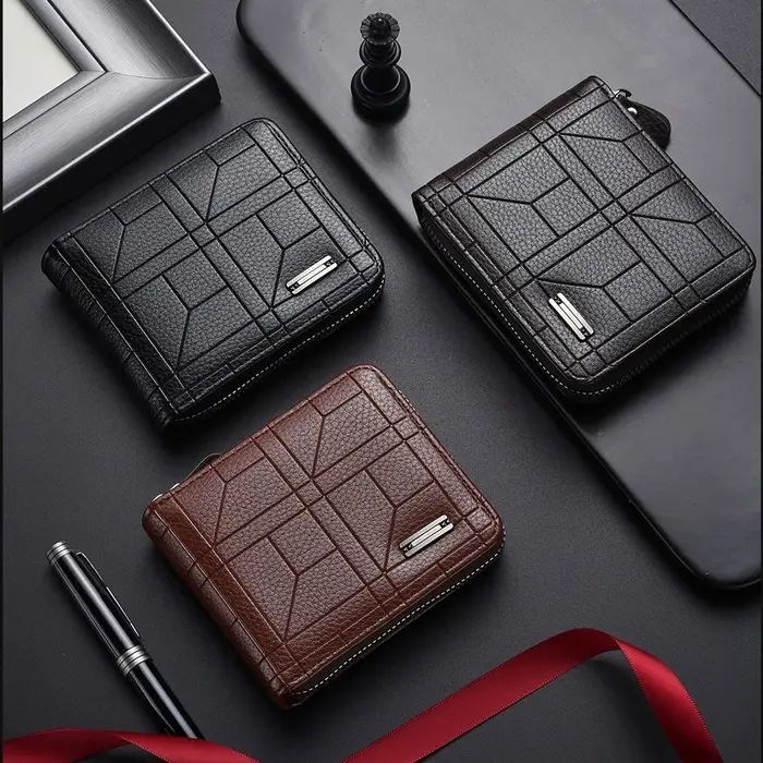 Portefeuille pour homme imprimé PU