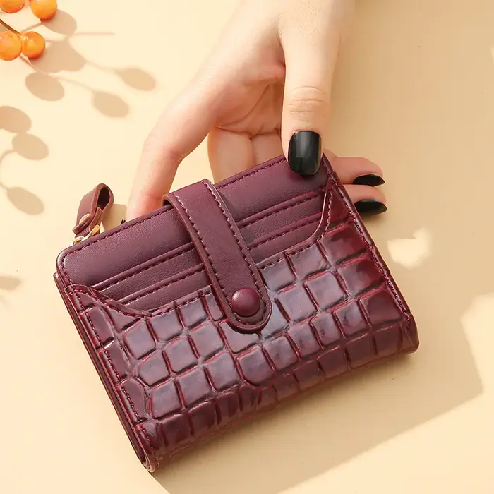 Femmes court portefeuille petite mode marque de luxe en cuir sac à main dames carte sac pour pochette femme sac