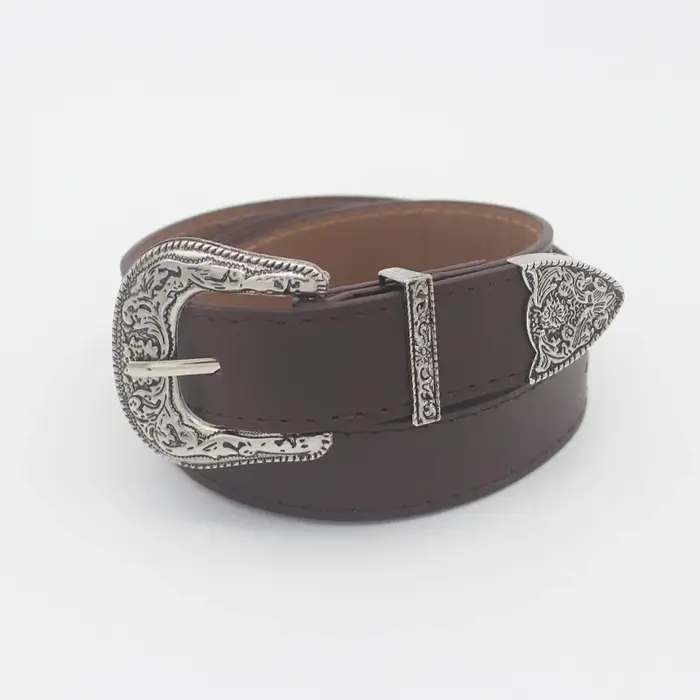 Ceinture occidentale Vintage réglable pour femmes, Style Cowgirl, ceinture à boucle gravée pour pantalons en jean, robes