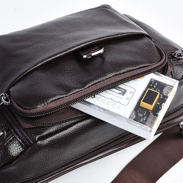 Sac de taille en cuir pour hommes