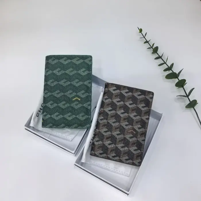 Portefeuille de passeport imprimé géométrique à la mode pour femmes, porte-monnaie Ultra-léger antivol en cuir PU, portefeuille d'affaires transfrontalier