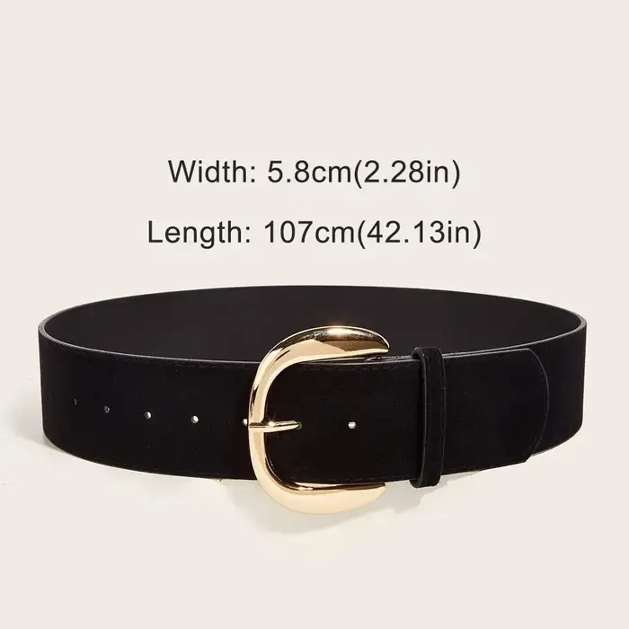 Maillard Styles daim cuir large ceinture à la mode décontracté boucle ardillon