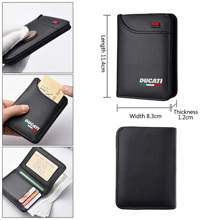 Portefeuille porte-cartes de crédit en Fiber de carbone pour hommes