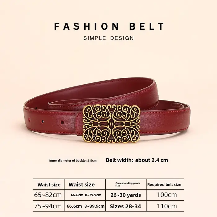 Nouvelle ceinture pour femme, accessoire décoratif polyvalent, ceinture élégante de style vintage Ma