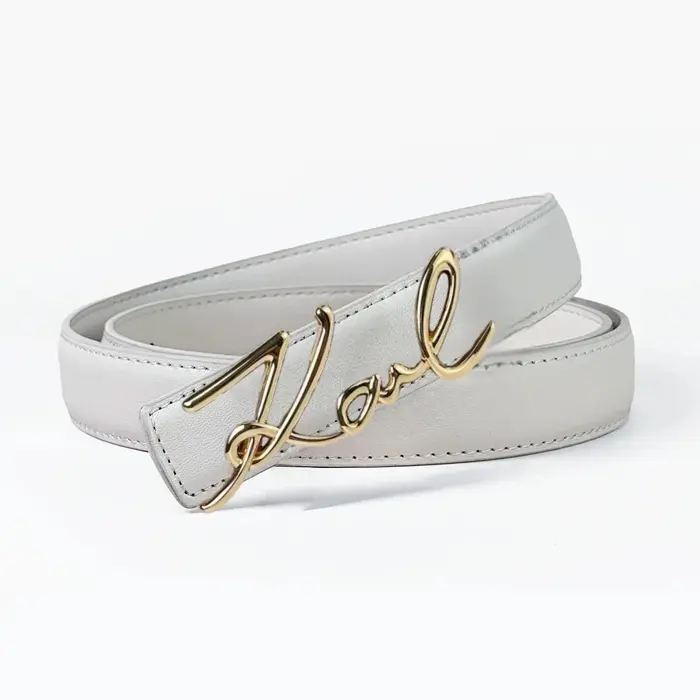 Ceinture de luxe pour femme, style créateur, en cuir PU noir, avec boucle double anneau dorée style 