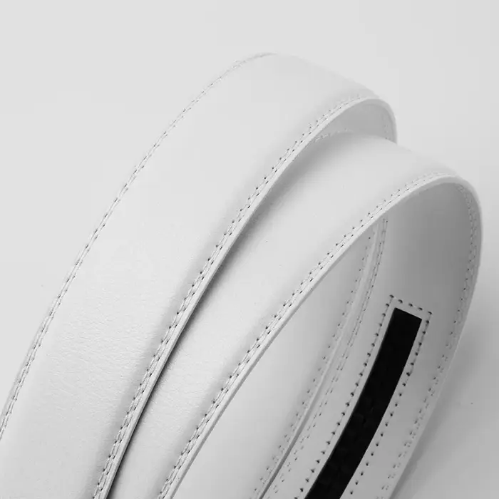 Ceinture en Cuir Véritable Blanc Élégante 2026 pour Hommes et Femmes