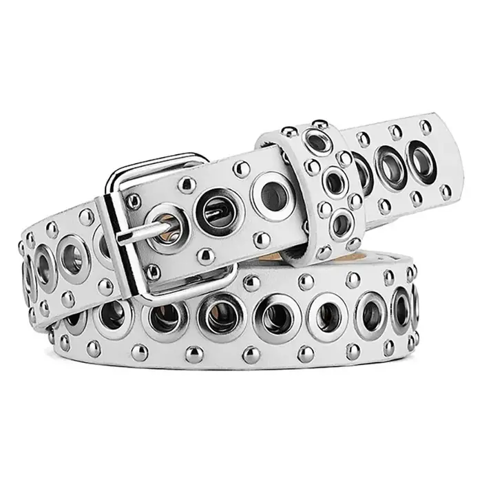 Ceinture fine à rivets pour femmes