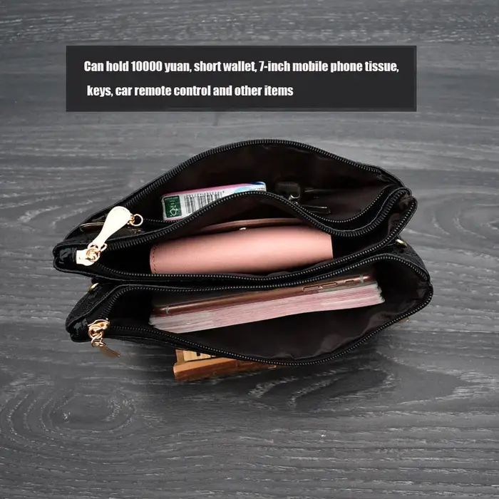Portefeuille femme quatre fermeture éclair longue pochette 3D moletage rétro en cuir sac à main sac