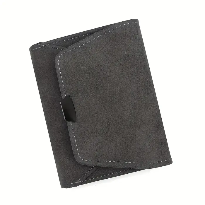 Femmes Vintage daim portefeuille Vintage Compact à deux volets porte-monnaie mode court portefeuille