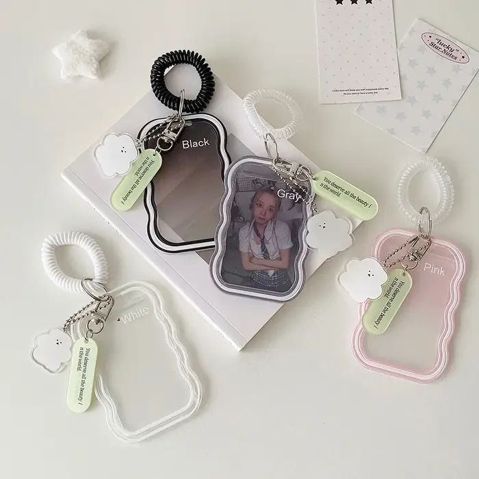 Porte-carte à motif ondulé Simple de Style coréen
