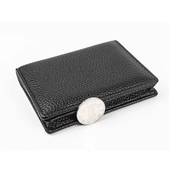 Porte-cartes de visite en cuir véritable