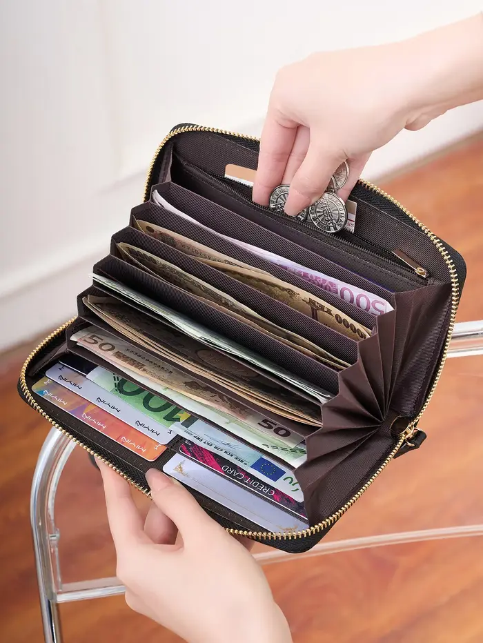Portefeuille Vintage en cuir PU pour femmes