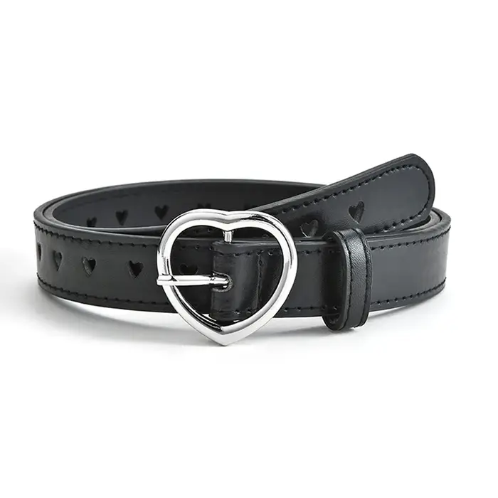 Ceinture squelette pour femme, boucle d'amour, Simple, polyvalente, personnalité de la mode avec la 