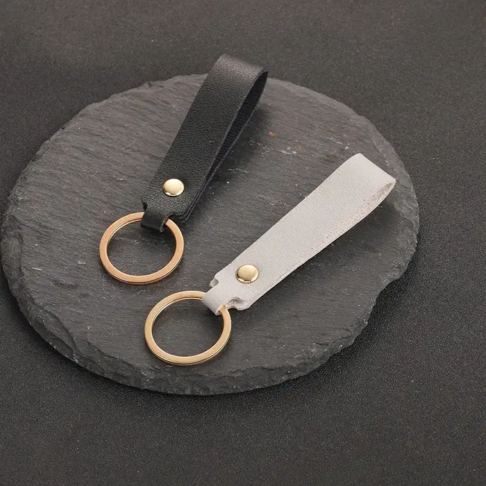 Porte-clés en cuir PU vierge