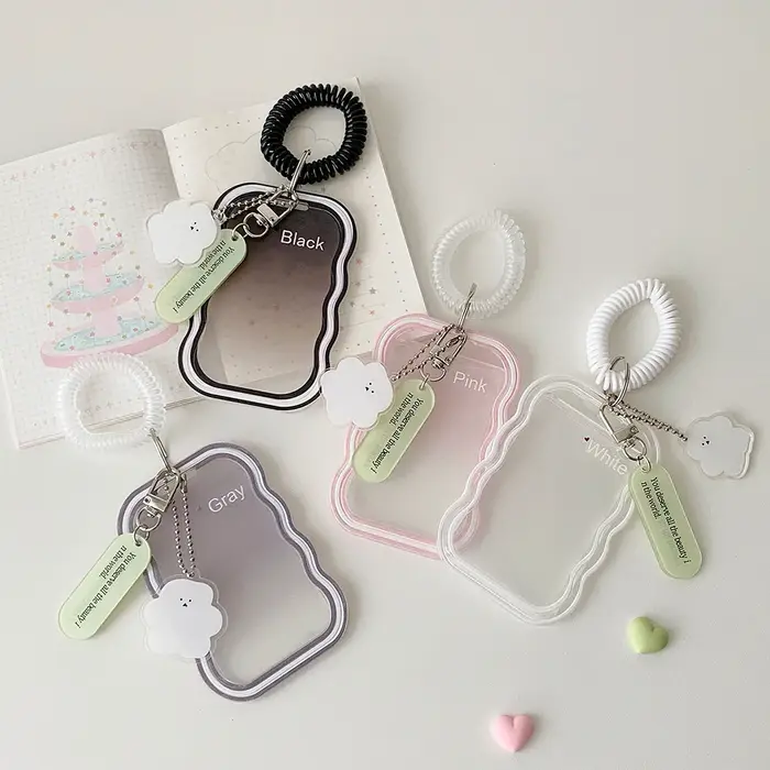 Porte-carte à motif ondulé Simple de Style coréen