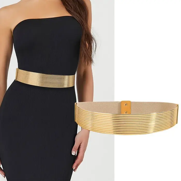 Ceinture de taille dorée pour femme