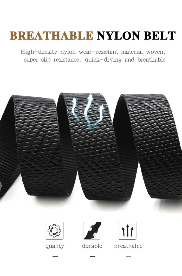 Hommes ceintures boucle ardillon ceinture en Nylon mâle armée
