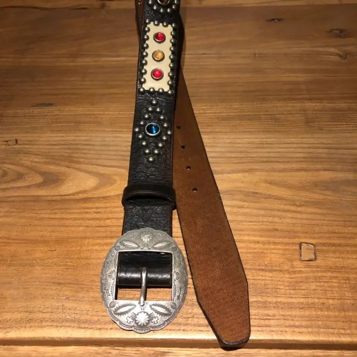 Ceinture d'épissure de pierres précieuses sculptées occidentales en métal pour hommes et femmes