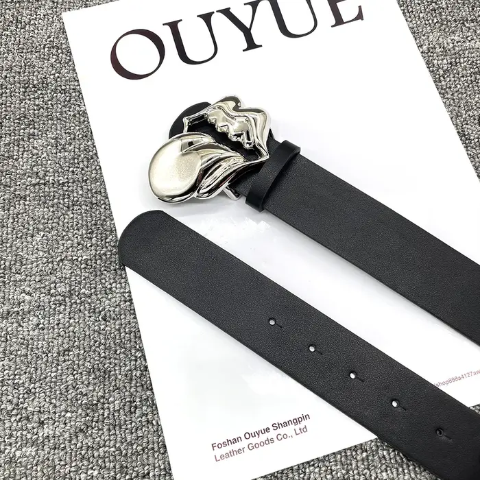 2025 mode luxe concepteur y2k grande langue boucles ceinture femmes grande ceinture en cuir PU ceinture pour dame accessoire
