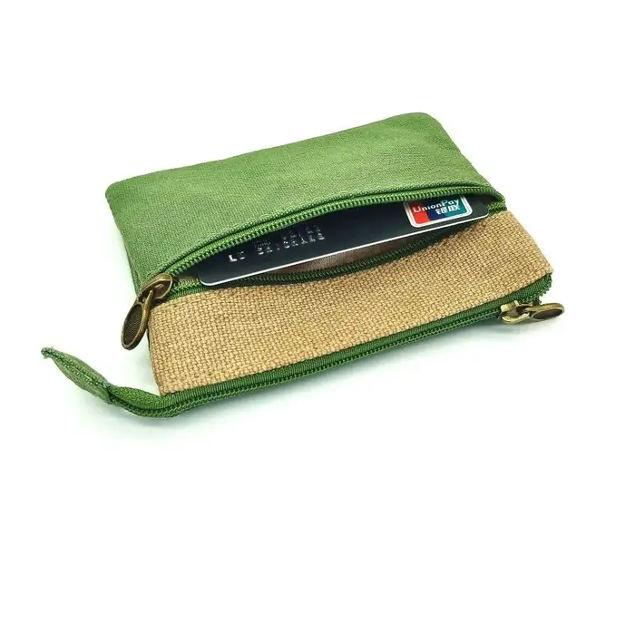Porte-monnaie en coton pour filles, portefeuille portable mignon, sac à cartes