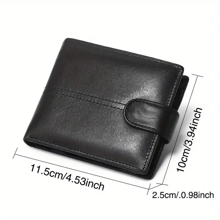 Portefeuille en cuir véritable pour hommes