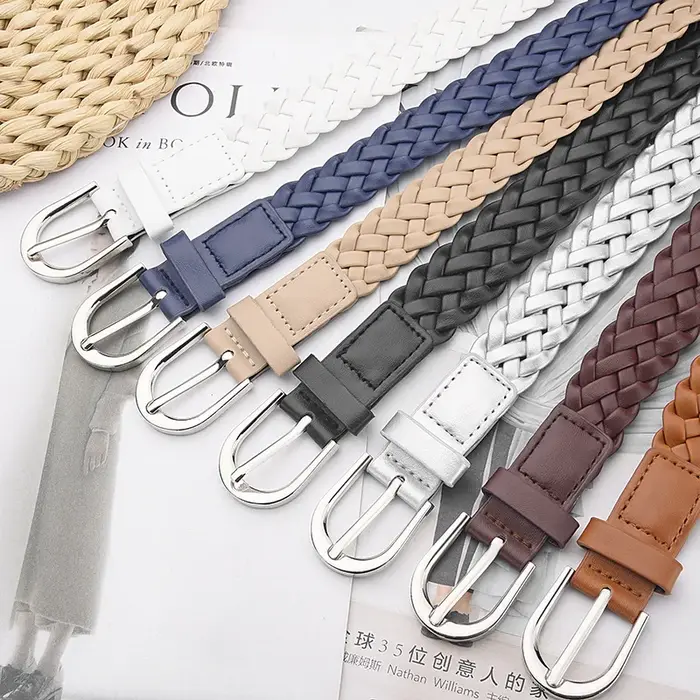 Ceinture tressée vintage à la mode pour femme