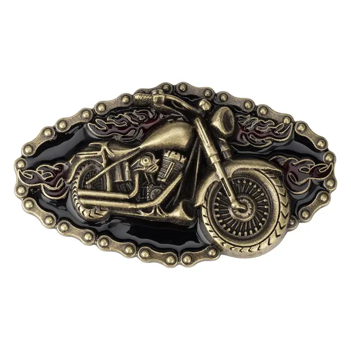 Boucle de ceinture en alliage pour hommes, modèle de moto, Cowboy, largeur 4.0