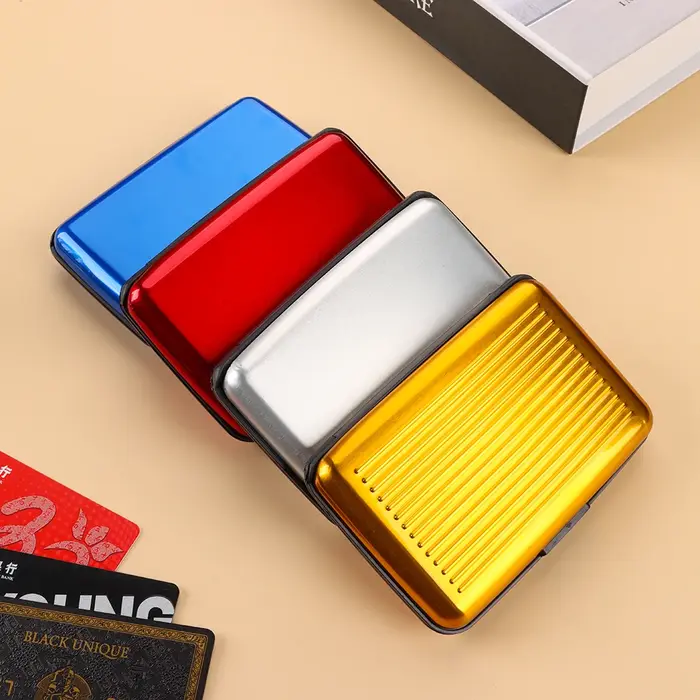 Portefeuille antivol en aluminium pour hommes et femmes