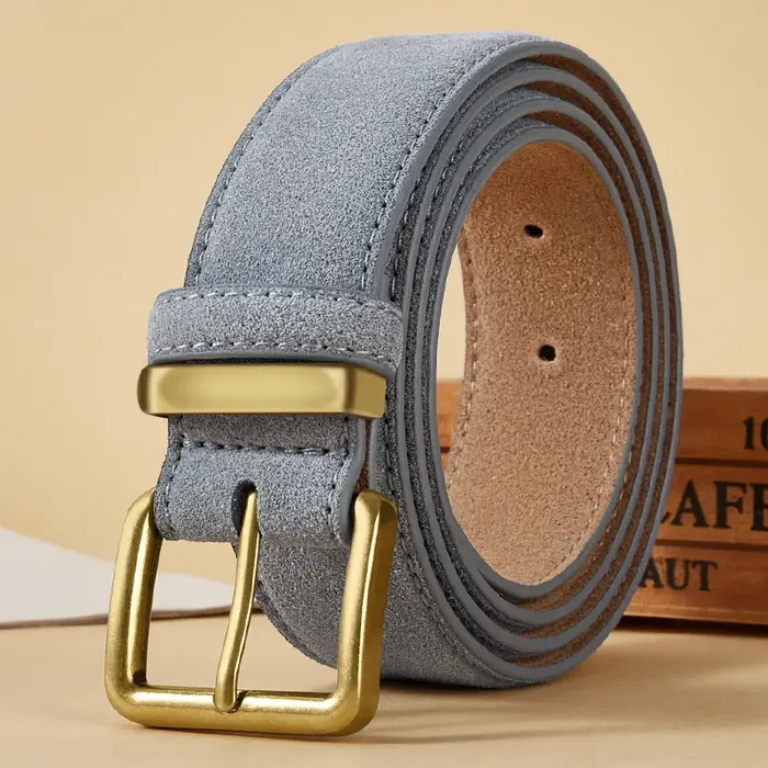 Ceinture de luxe en cuir de vache et daim pour femmes