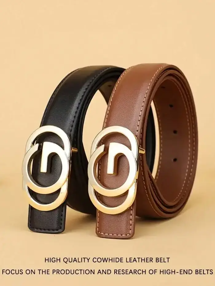 Ceinture en cuir véritable pour femme