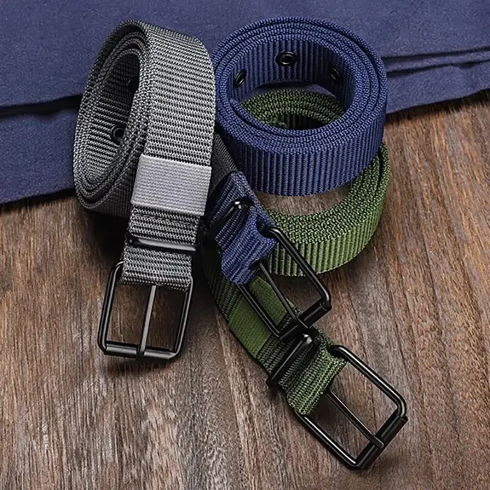 Ceinture pour hommes toile poreuse boucle ardillon