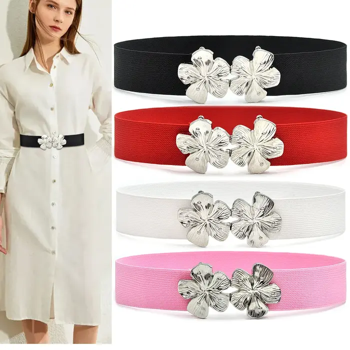Ceinture élastique à la taille pour femme