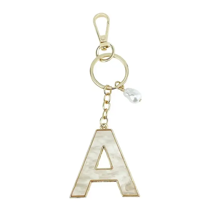 Porte-clés Décoratif A-Z avec Initiales, Pendentif Métallique pour Couples, Cadeau DIY pour Hommes e