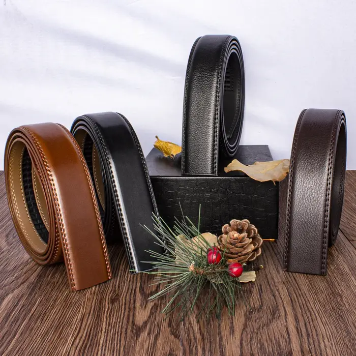 JACNAIP ceinture homme cuir sans tête boucle automatique