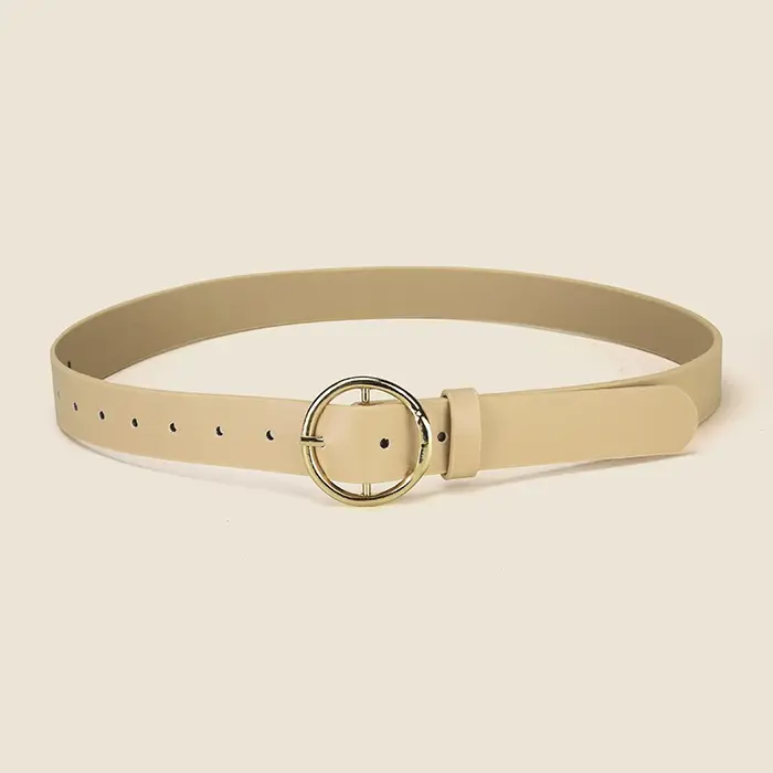 Ceinture à boucle ronde personnalisée pour femmes