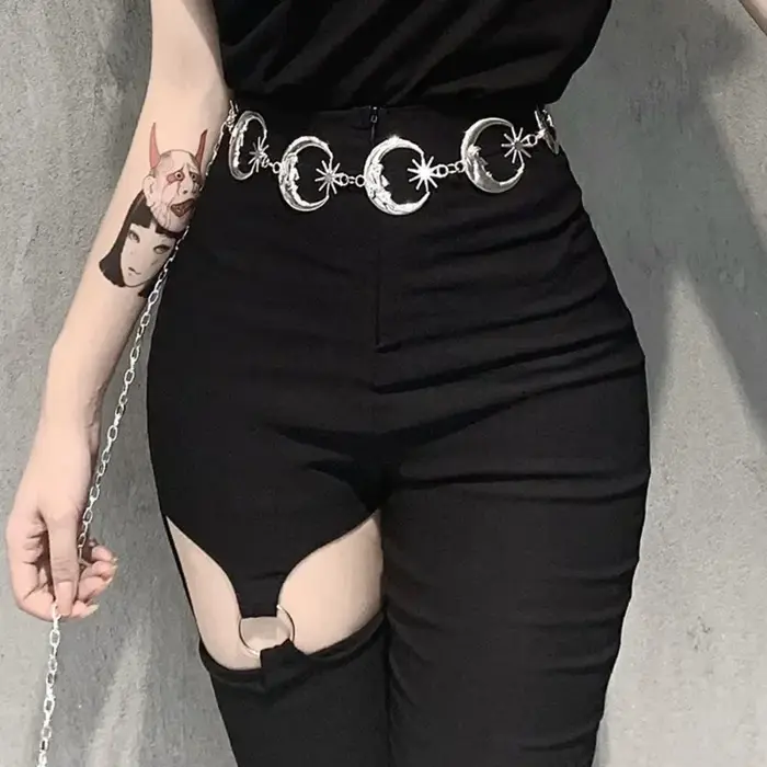 Femmes ceinture rétro or chaîne