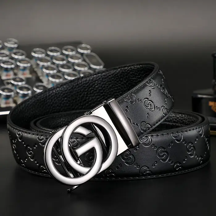 Nouveau mince 34mm hommes d'affaires ceinture formelle en cuir mâle