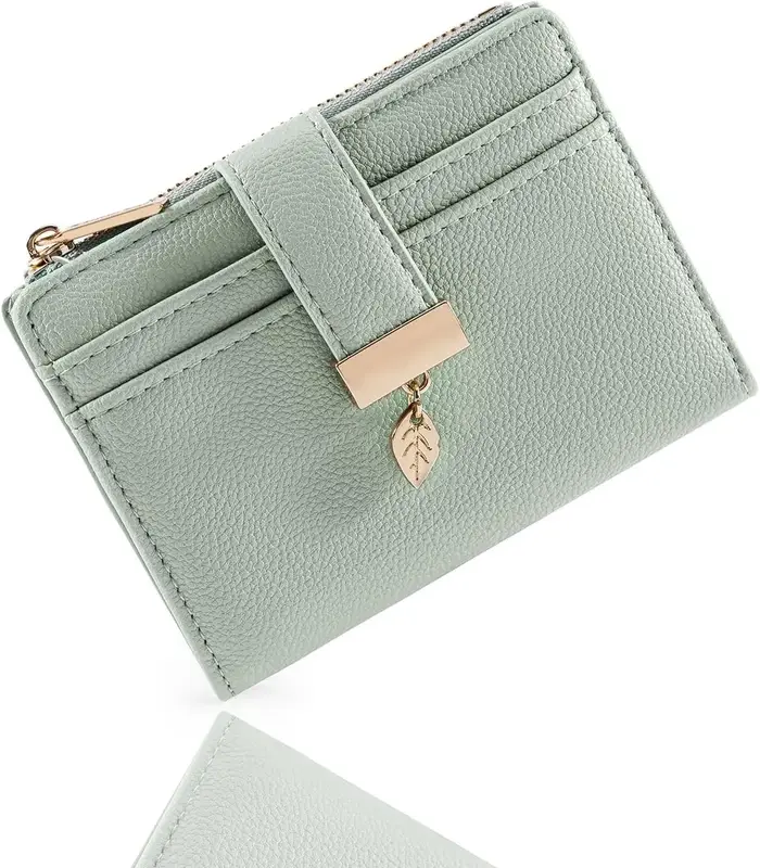 Portefeuille en cuir pour femme Pomelo Best avec poche à monnaie zippée