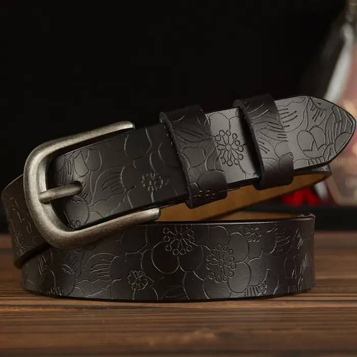 Longueur: 110-120 cm femmes ceinture en cuir véritable femme