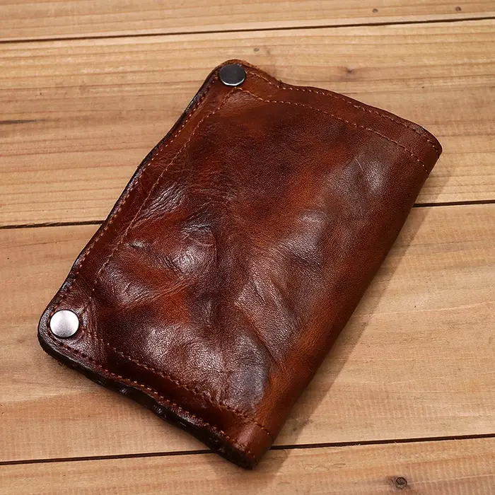 100% portefeuille en cuir véritable pour hommes Vintage froissé court à deux volets homme sac à main porte-carte de crédit avec fermeture éclair monnaie poche sac d'argent